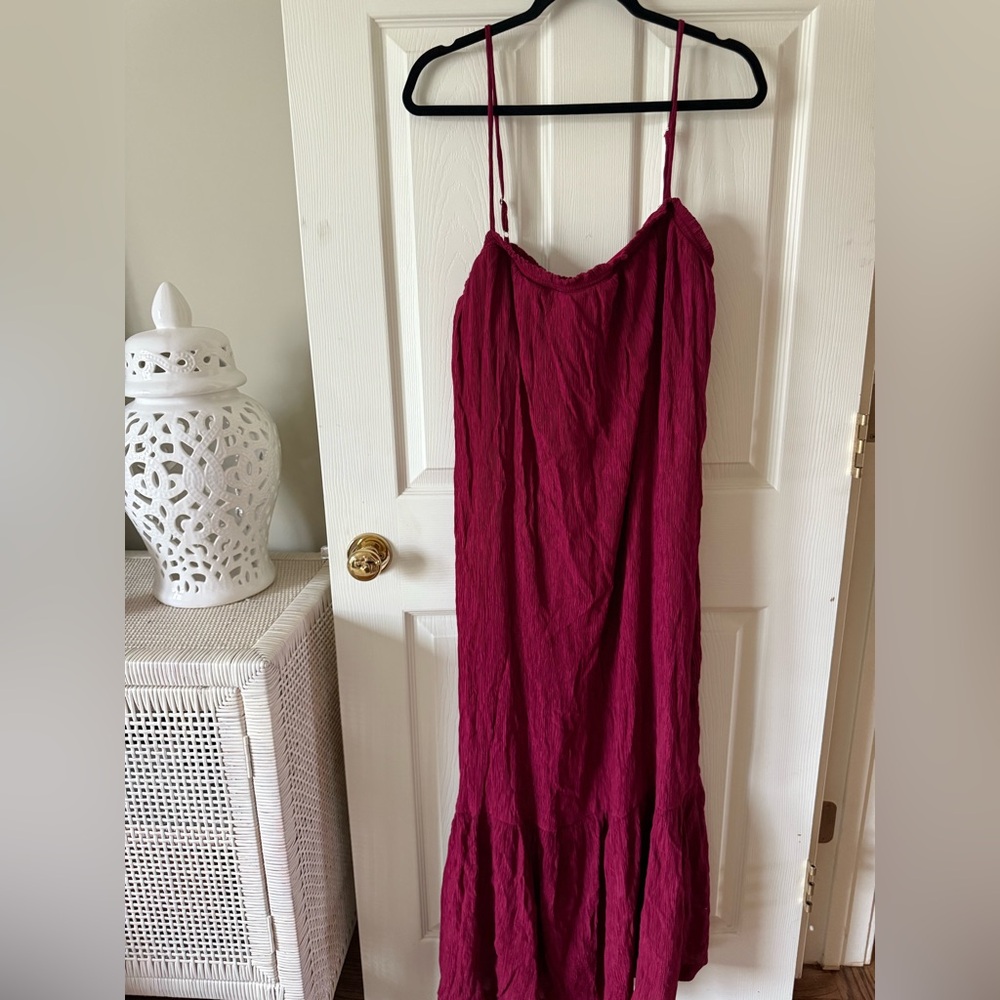 Soma Strapless Dress in Rich Burgundy